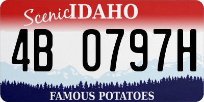 ID license plate 4B0797H