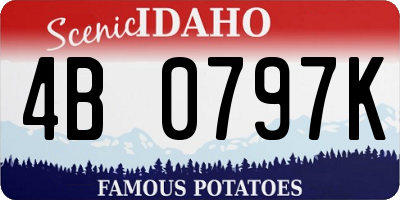 ID license plate 4B0797K