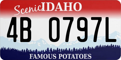 ID license plate 4B0797L
