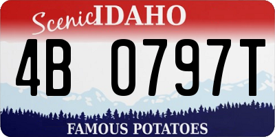 ID license plate 4B0797T