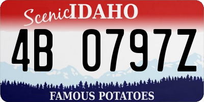 ID license plate 4B0797Z