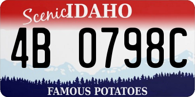 ID license plate 4B0798C