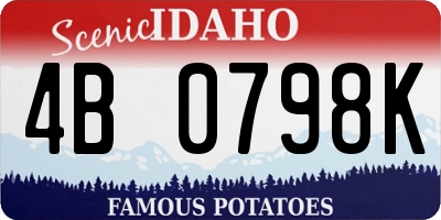 ID license plate 4B0798K