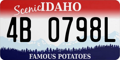 ID license plate 4B0798L