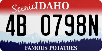 ID license plate 4B0798N