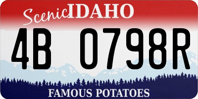 ID license plate 4B0798R