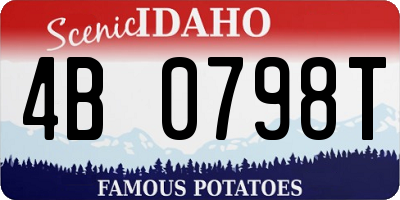 ID license plate 4B0798T