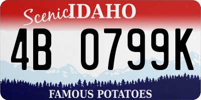 ID license plate 4B0799K