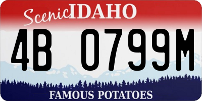 ID license plate 4B0799M