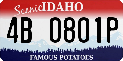 ID license plate 4B0801P