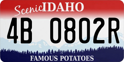 ID license plate 4B0802R