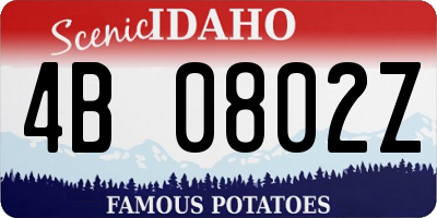 ID license plate 4B0802Z