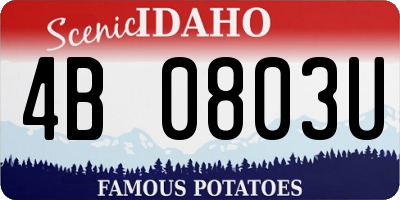 ID license plate 4B0803U