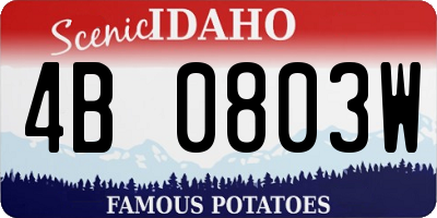ID license plate 4B0803W