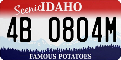 ID license plate 4B0804M