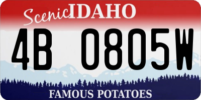 ID license plate 4B0805W