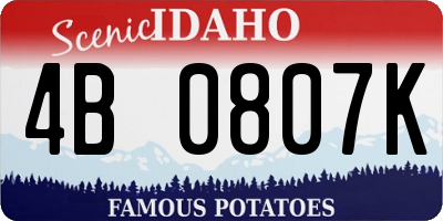 ID license plate 4B0807K