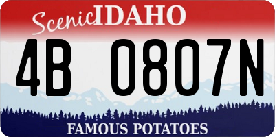 ID license plate 4B0807N
