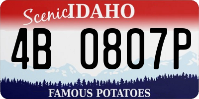 ID license plate 4B0807P