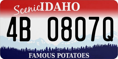 ID license plate 4B0807Q