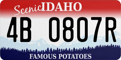 ID license plate 4B0807R