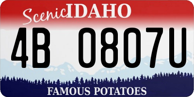 ID license plate 4B0807U