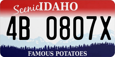 ID license plate 4B0807X