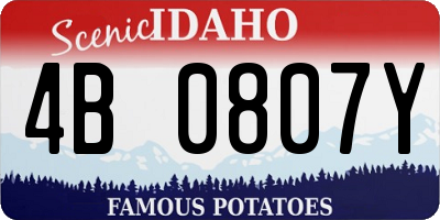 ID license plate 4B0807Y