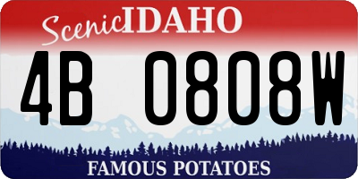 ID license plate 4B0808W