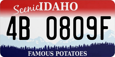 ID license plate 4B0809F