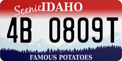 ID license plate 4B0809T