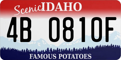 ID license plate 4B0810F