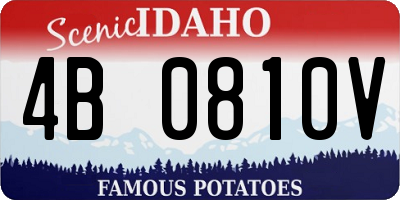 ID license plate 4B0810V