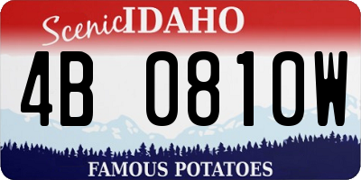 ID license plate 4B0810W