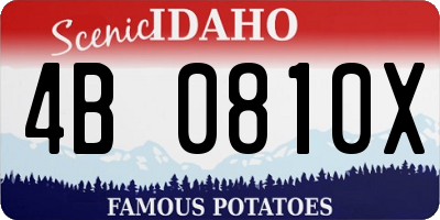 ID license plate 4B0810X