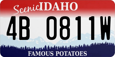 ID license plate 4B0811W