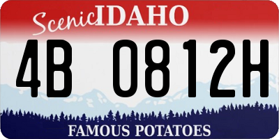 ID license plate 4B0812H
