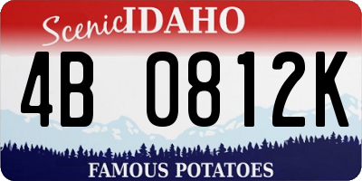 ID license plate 4B0812K