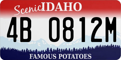 ID license plate 4B0812M