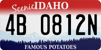 ID license plate 4B0812N