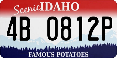 ID license plate 4B0812P