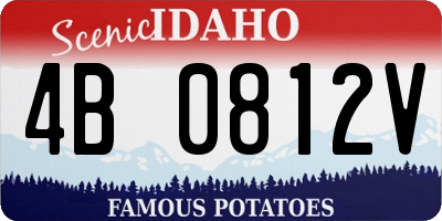 ID license plate 4B0812V
