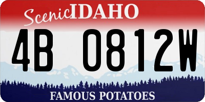 ID license plate 4B0812W