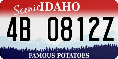 ID license plate 4B0812Z