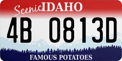ID license plate 4B0813D