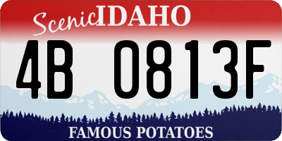 ID license plate 4B0813F
