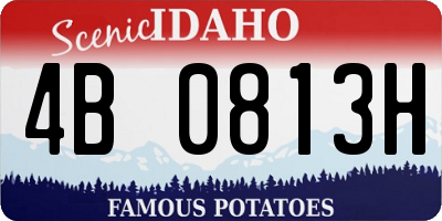 ID license plate 4B0813H