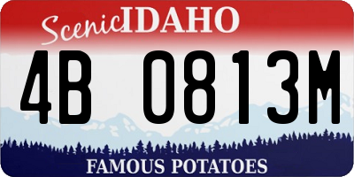 ID license plate 4B0813M