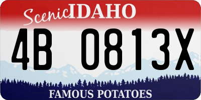 ID license plate 4B0813X