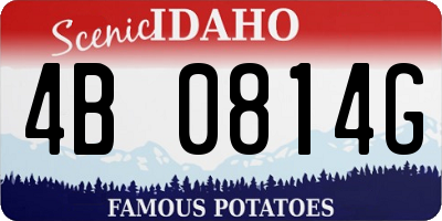 ID license plate 4B0814G
